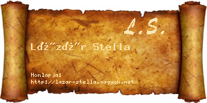 Lázár Stella névjegykártya