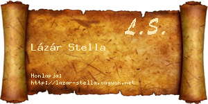 Lázár Stella névjegykártya