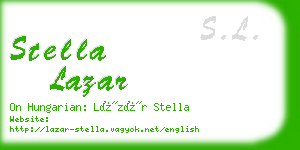 stella lazar business card